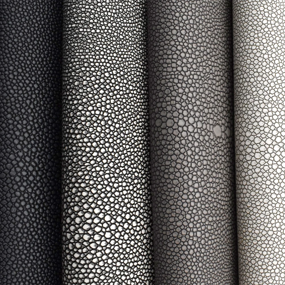 Wholesale Synthetic Leather Upholstery Fabrics Stingray Pattern Printed Shagreen Faux PVC Leather For Sofa, Home Decor