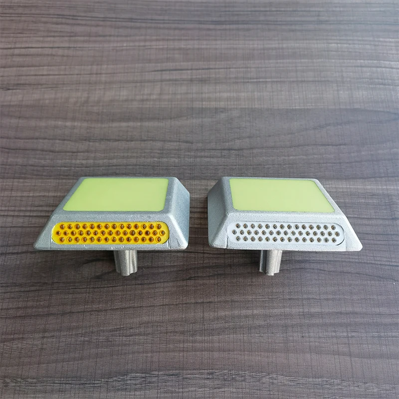 road stone glow in the dark Fluorescent aluminum reflective cat eye road stud