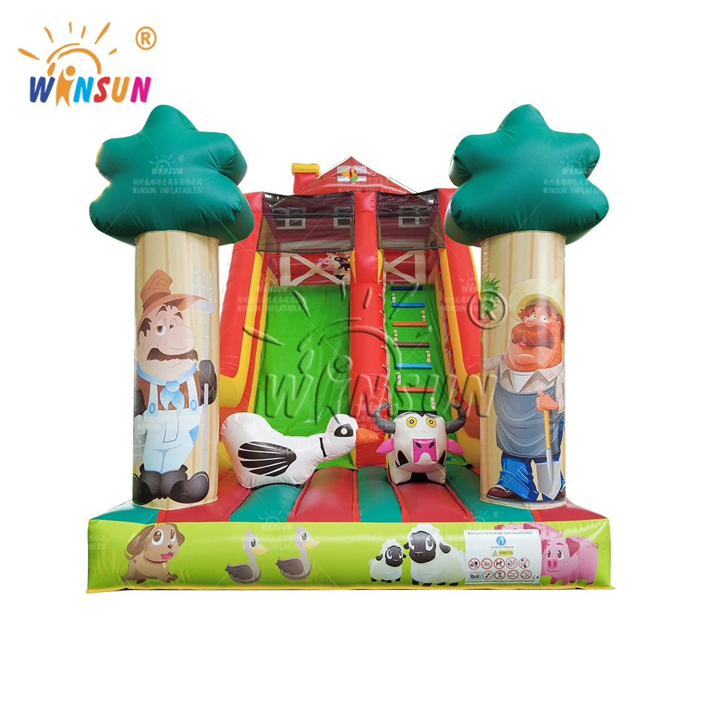 Hot sales Playground Fun Party Military water slide FARM Inflatable Slide Inflatable water Slide For Sale