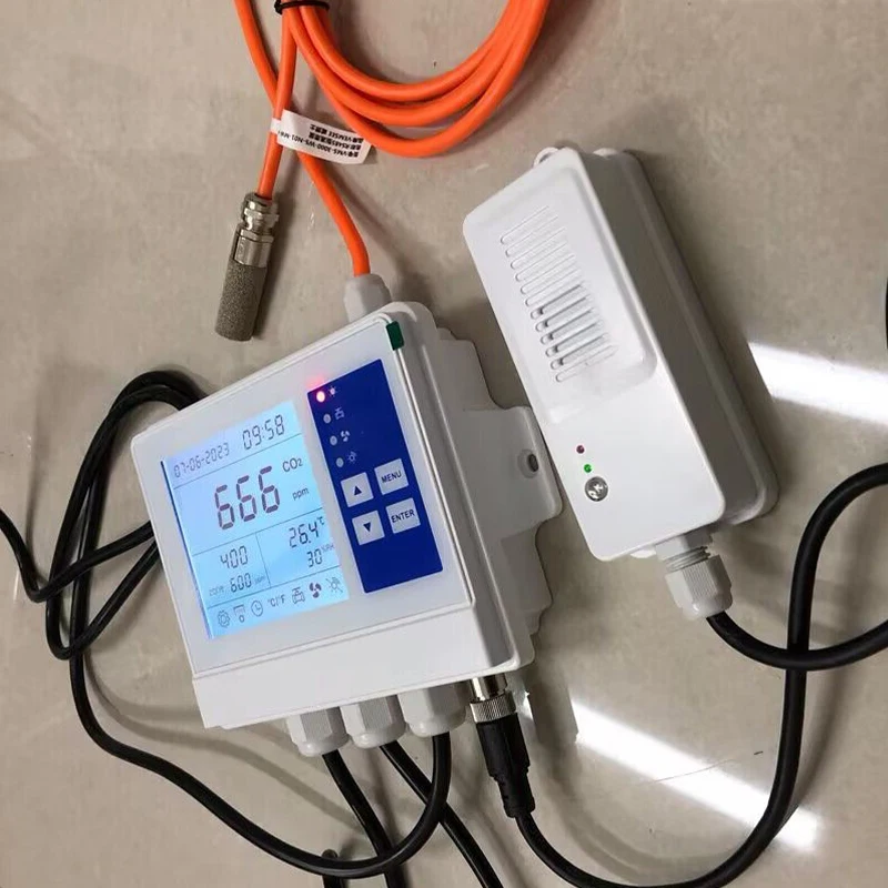 Wireless Controller for CO2-Temp-Humidity in grow rooms Day Night carbon controller WIFI CO2 monitor controller for fan valve