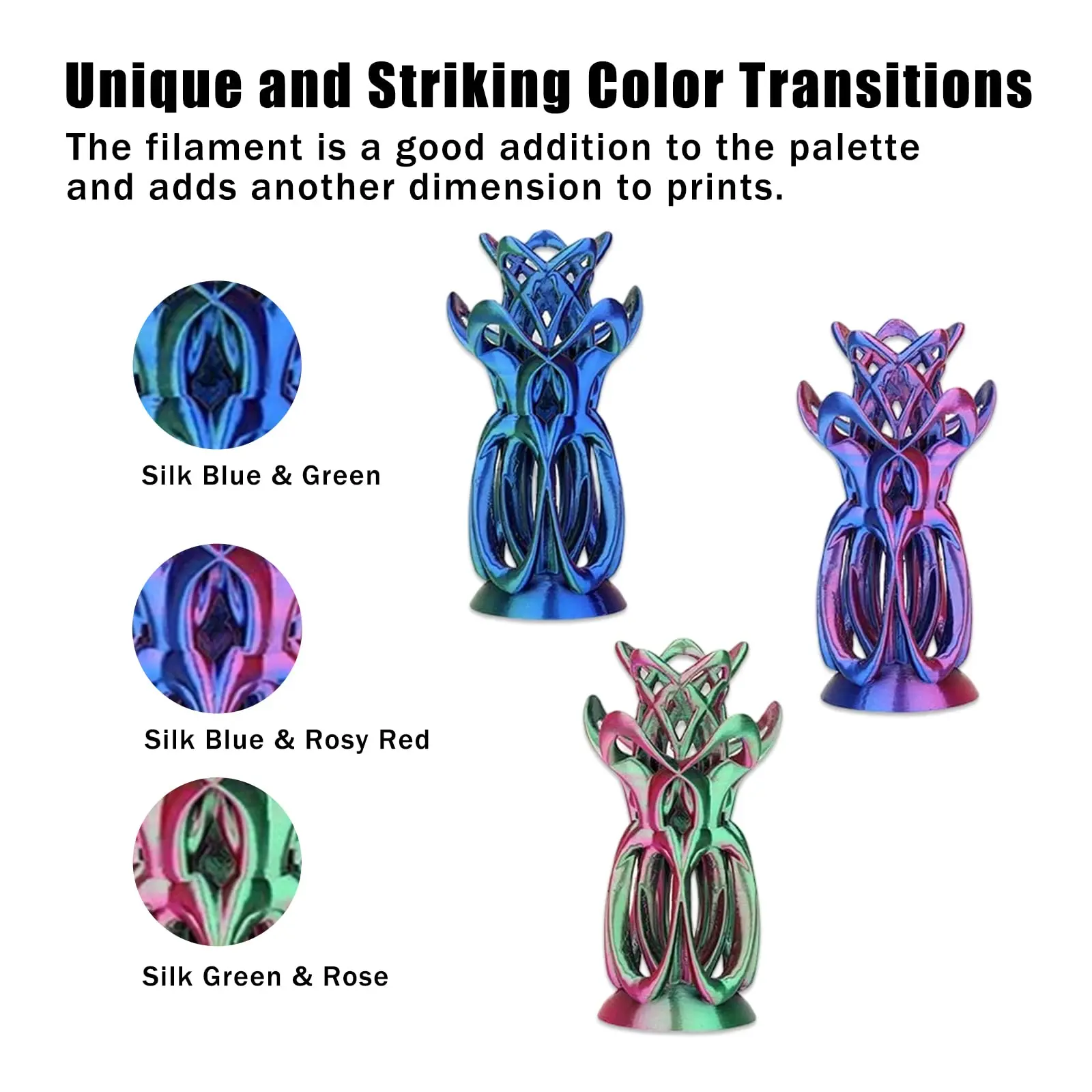 Plastic Rods filament 3d printer pla 1kg/roll, 1.75mmPrinting supplies 3d Printing  Silk PLA PETG ABS  3D printer filament