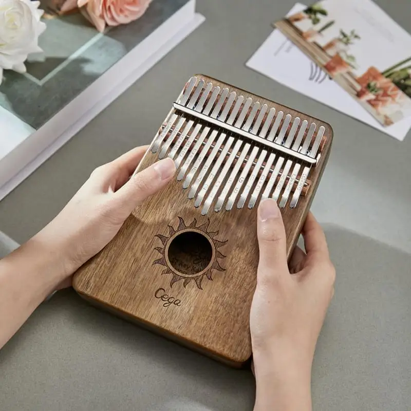 free sample instrumentos musicales cega acacia mini 17keys kalimba musical instrument