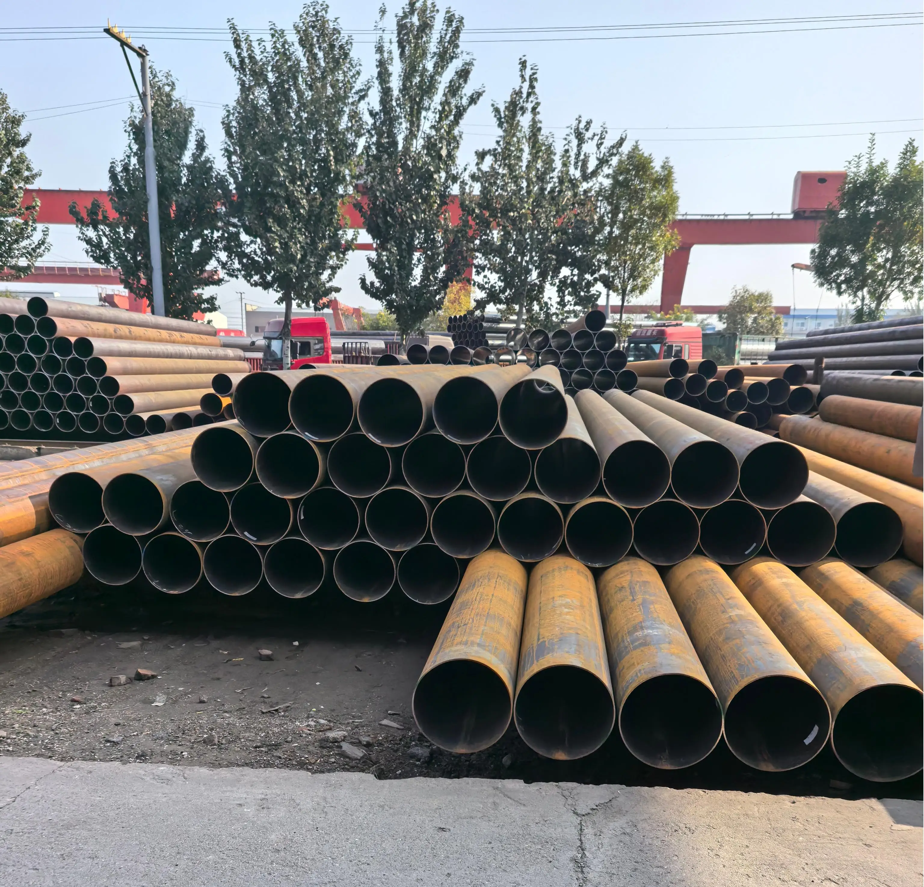 ASTM A53 A106 A214 Large Diameter Welded Seamless Round Carbon Steel Pipe