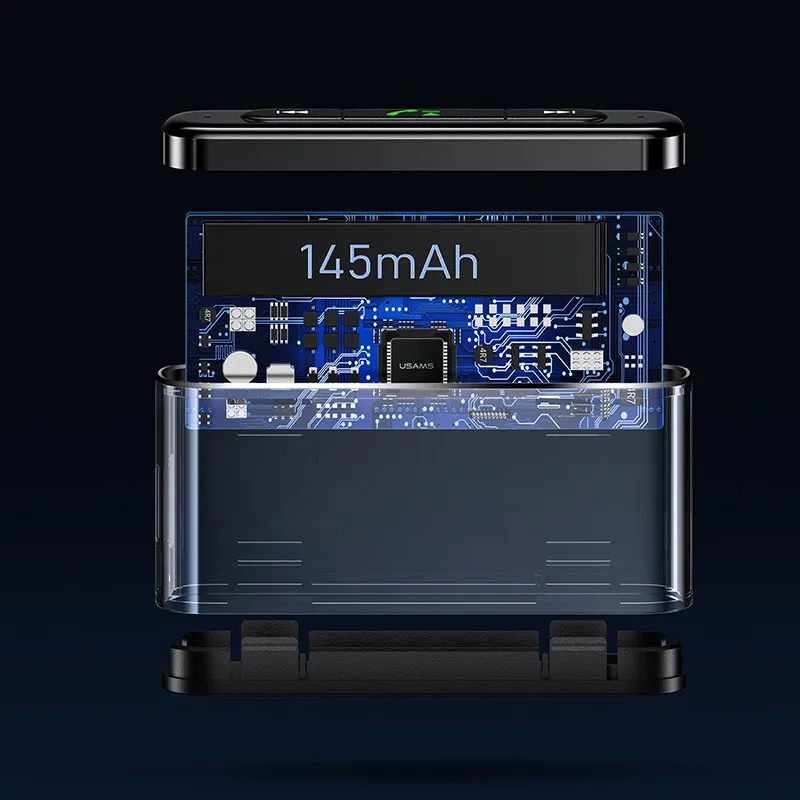 USAMS SJ519 3.5DC Mini Car Bluetooth Wireless Audio Music Receiver Stereo Handsfree Calls Connection FM Transmitters