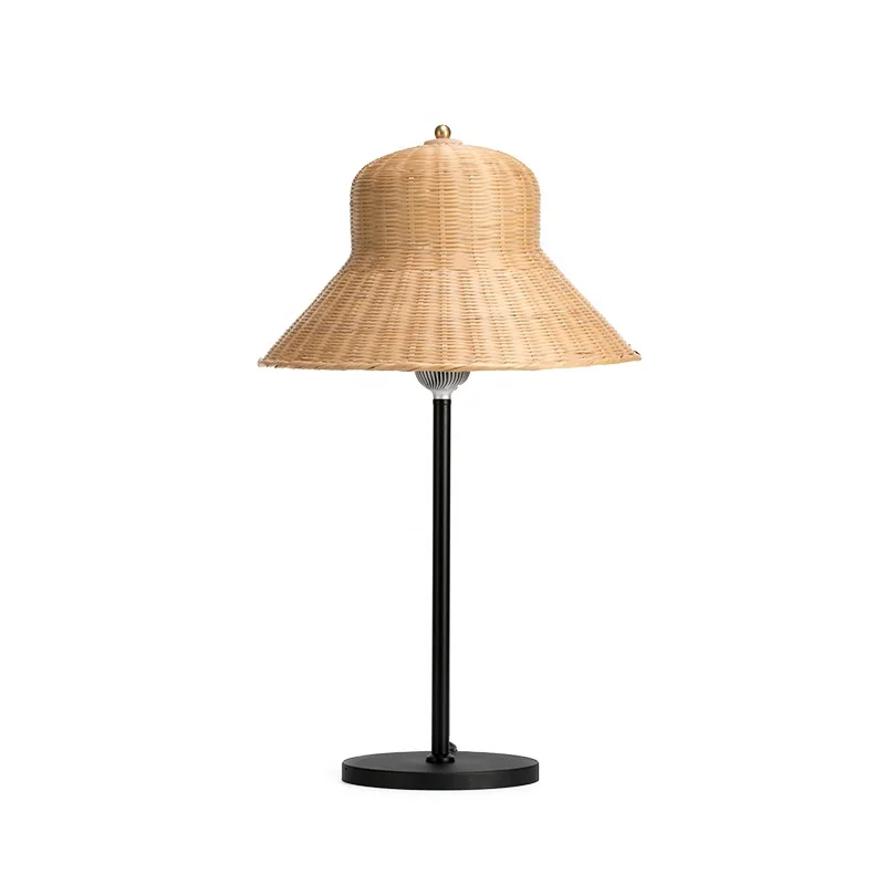 JLT-R03 home bedroom bedside handcrafted rattan table lamp 2021