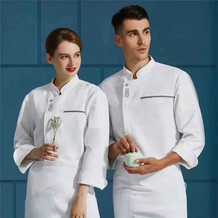 
High Quality Cheap Restaurant Kitchen Cookwear Chef Uniform Jacket Casual Chef Coats 
