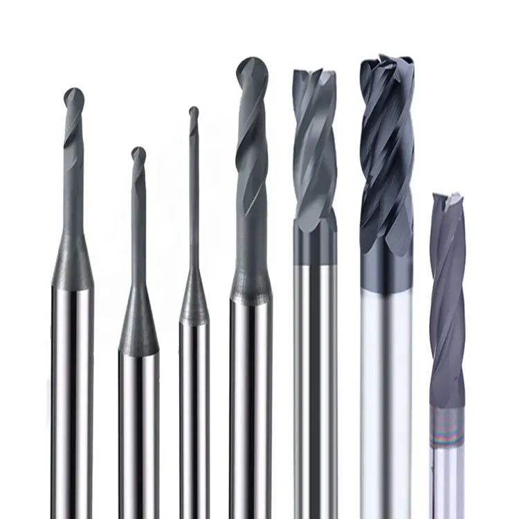 Customized PCD Tungsten Carbide Endmill CNC Cutter Tool For Metal Milling Cutter Router Bits HRC 55/58/60/65 End Mill