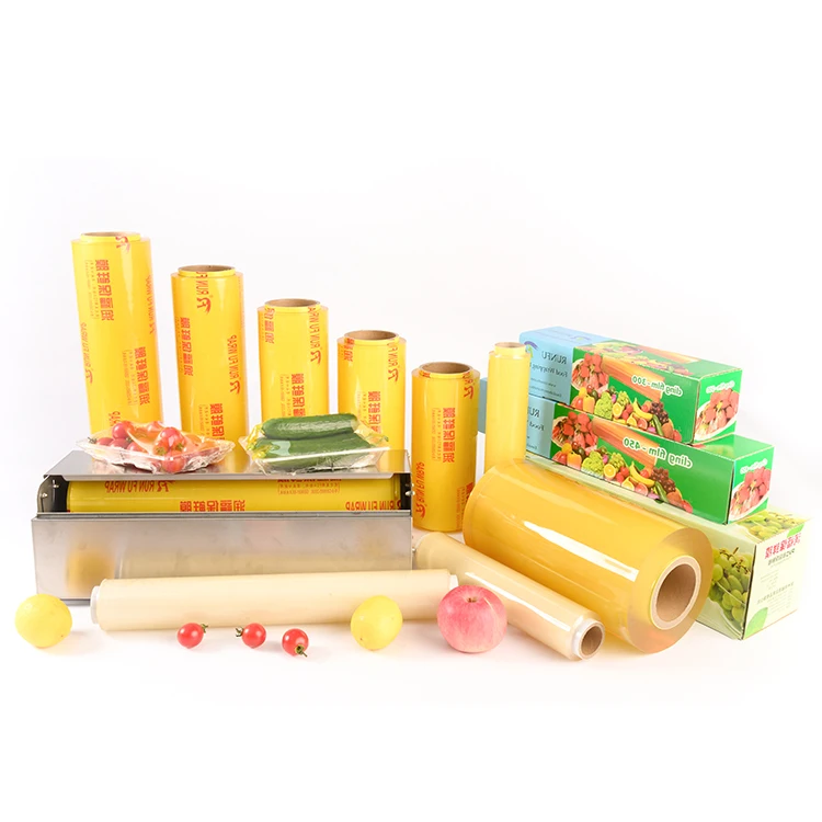 RUNFU Factory Supply 1000m Jumbo Roll Plastic PVC Food Packaging Film