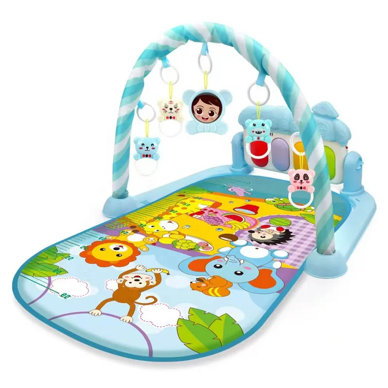 new intellectual development baby mobile musical floor rug customize logo 0-1 years old infant soft play piano fitness mat