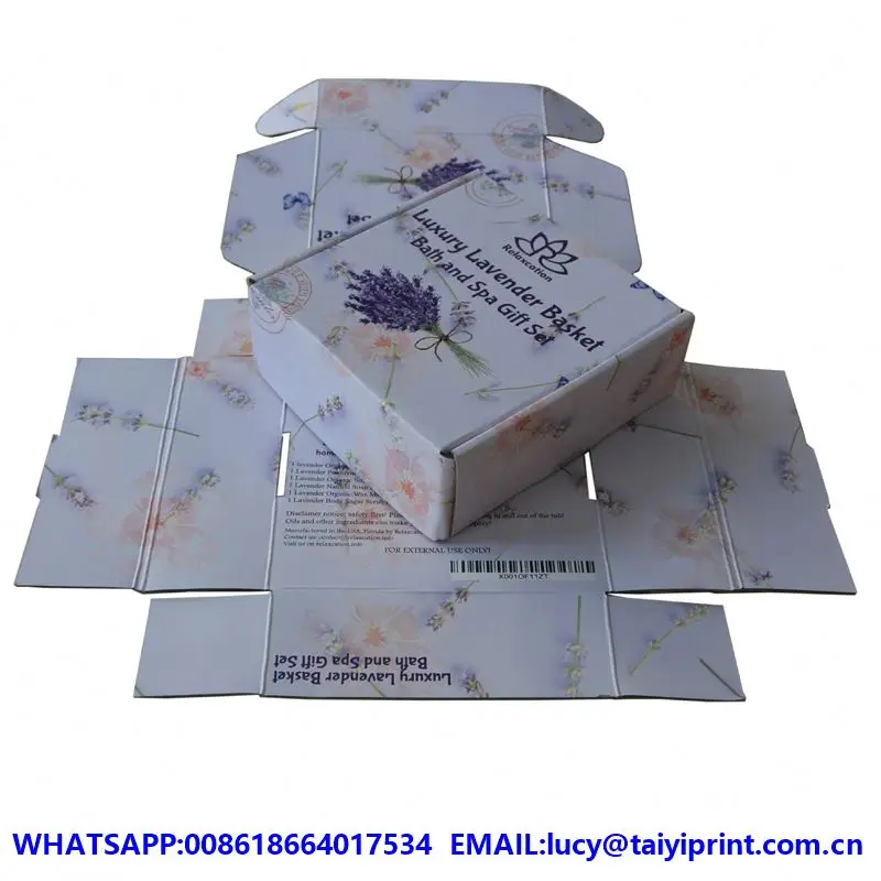
Customized printed biodegradable box packaging shipping 