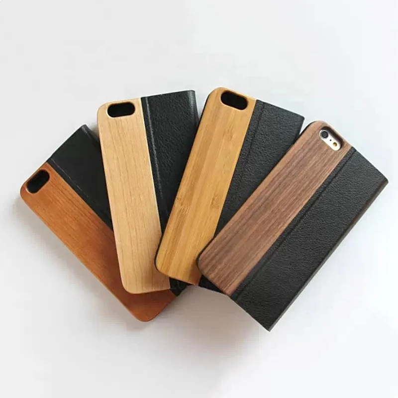 Factory Price Wood design Flip Wallet Leather Mobile Phone Cases Cover For iPhone 11 Pro Max 8 8plus XR XS MAX