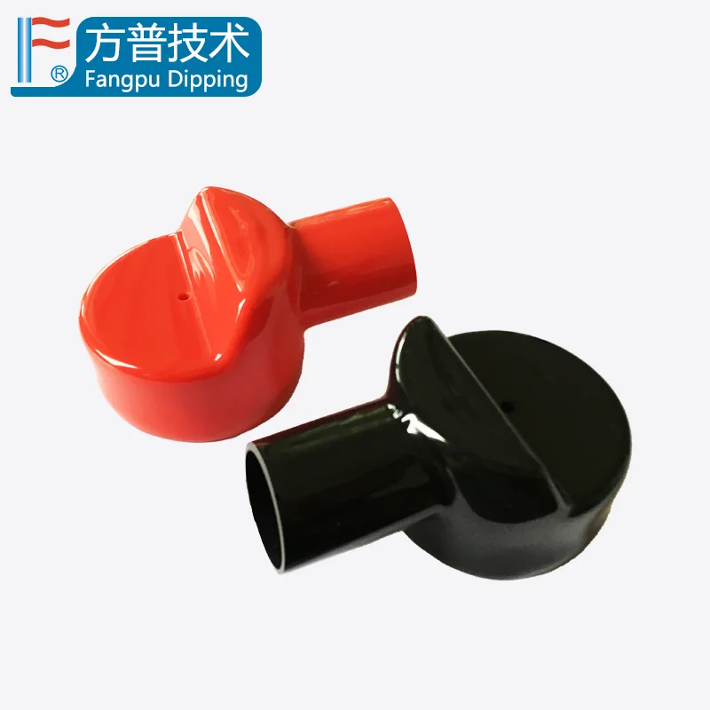 Factory Red Stud Terminal Cover Black Battery Terminal Boots Insulating Covers Soft Battery Terminal Covers