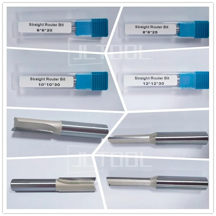 TCT Two Flutes Straight Bit Wood CNC Milling Cutter Endmill Carbide 2 Flute TCT Straight Router Bit