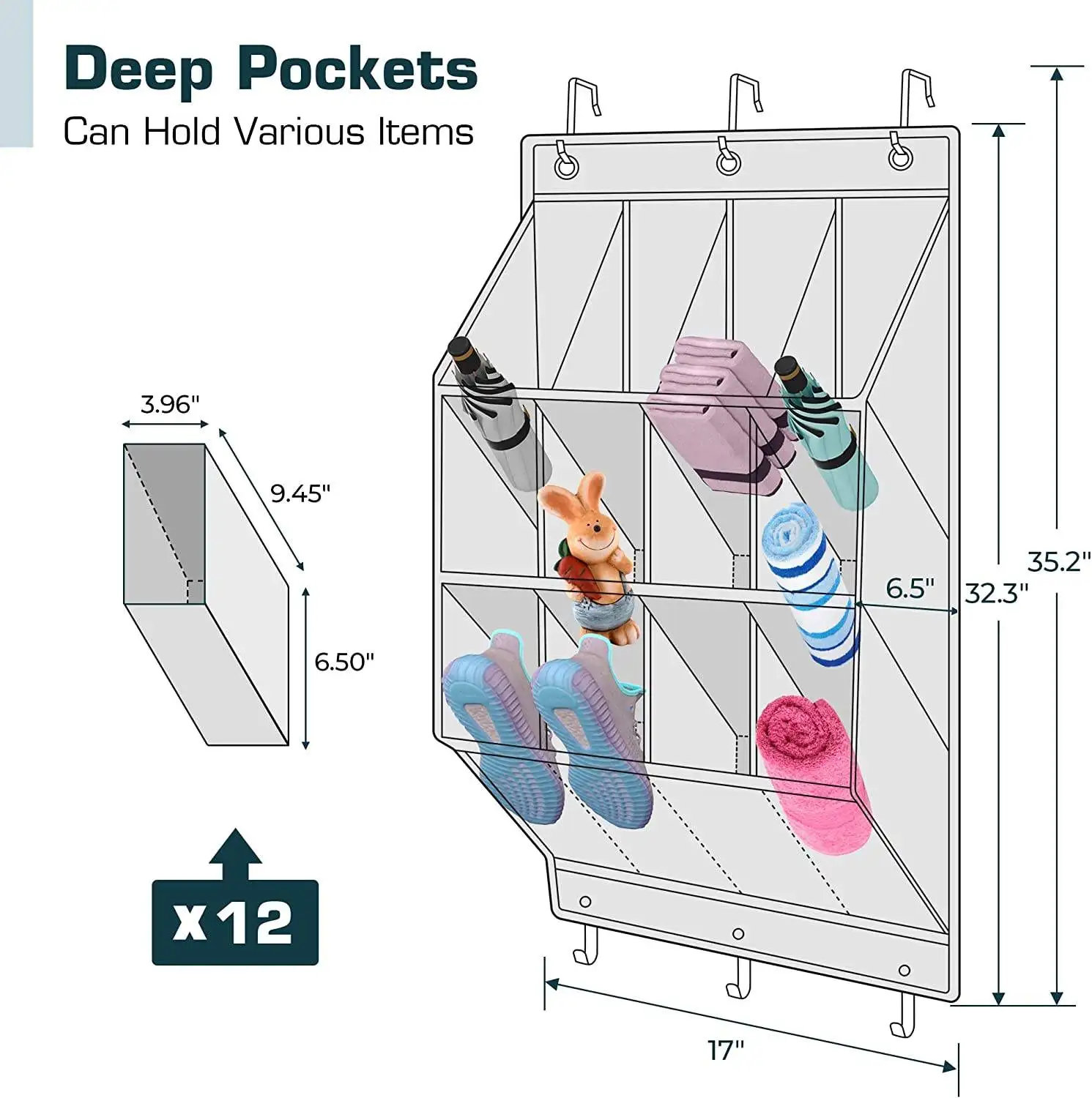 Design Over The Door Shoe Organizer Hanging Shoe Organizer Pocket Wall Shoe Organizer
