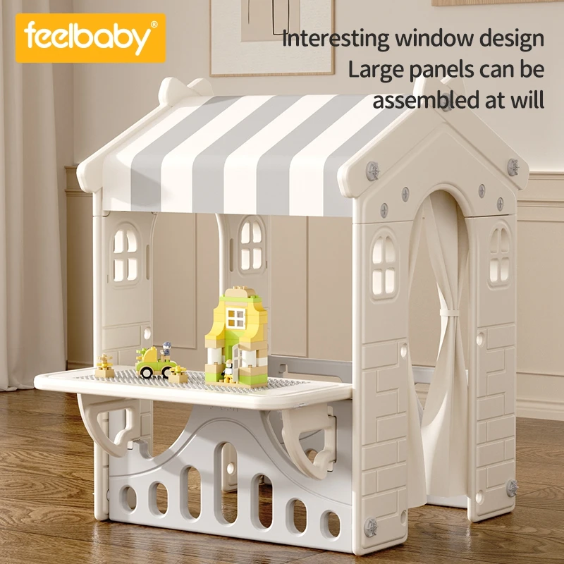 Feelbaby Baby Indoor Playroom 1 MOQ Children Play Home Playground Kids Big Sliding Toys Plastic Toddler Slides