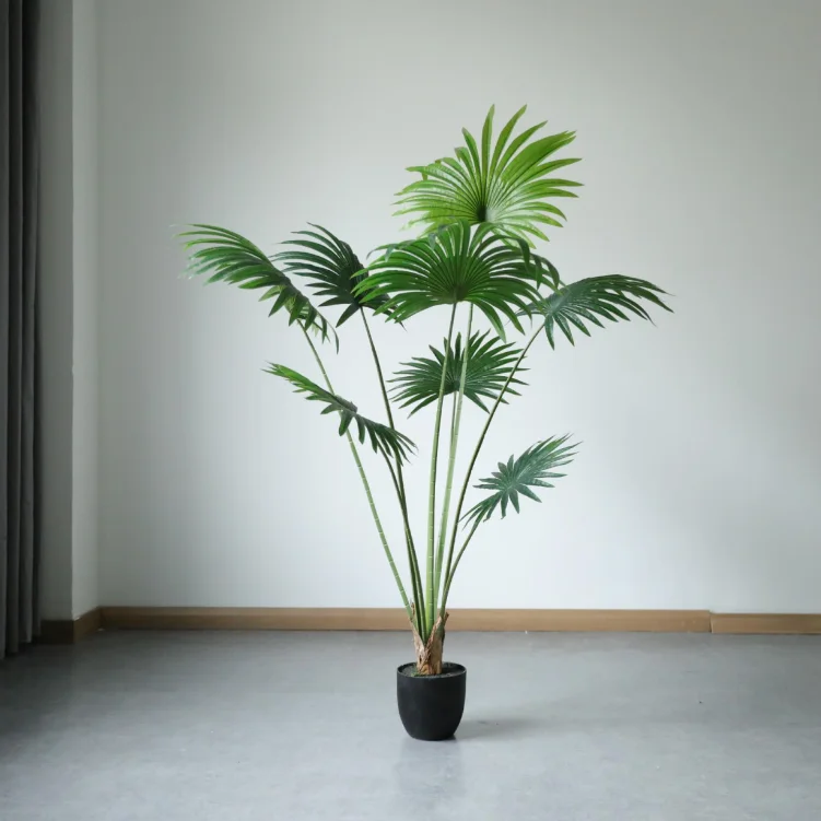 Simulation Green Plant Potted Home Decoration Indoor Artificial Tree Plant Fan Kui Tree Pu Kui Potted Wholesale