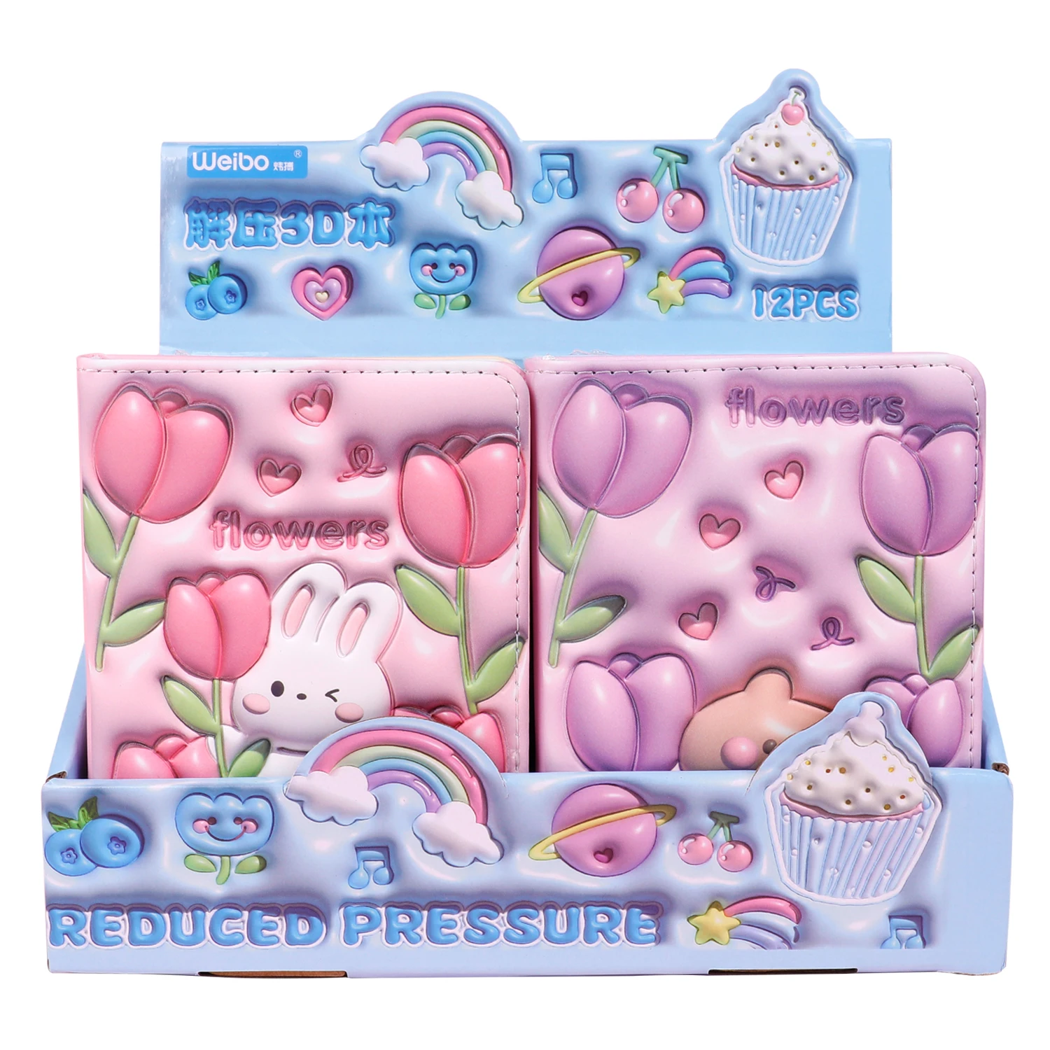 Kawaii and beautiful tridimensional expansion diary notebook stationery factory sale weibo stationery for kids school stationery