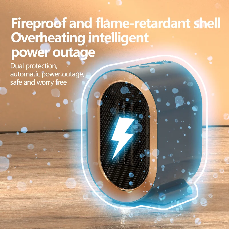 Maist 220V Mini Ceramic PCT Fan Heater Portable Freestanding for Car Garage Use UK Plug Ventilation and Heated Function