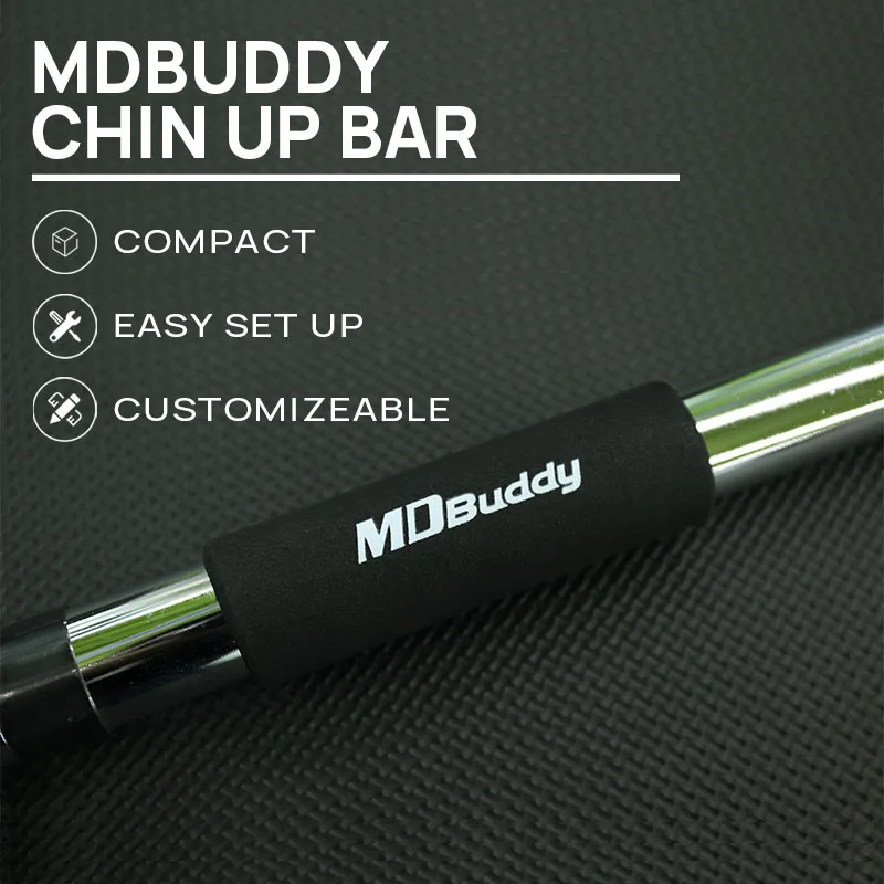 MDBuddy Wholesale Iron Door Gym Steel Pull Up Bar Multi Function Bar Steel Chin Up Bar