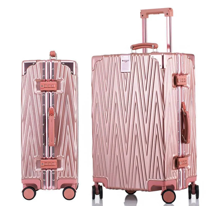 ALL PASS Anti-scratch boarding case aluminum frame trolley suitcase suitcase fashion luggage men