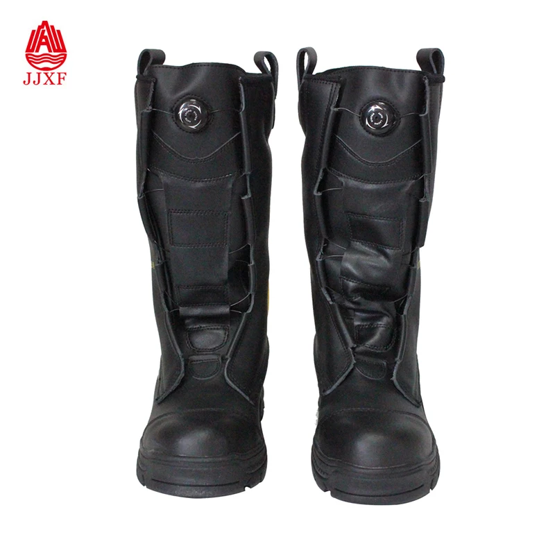 EN15090 Fire leather boots fire fighting rescue fireman safety shoes firefighter black boots