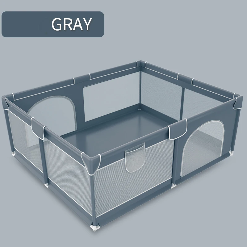 
Gray Portable Kids Playpen Safety Play Center Yard Home Indoor Fence Baby Play Yard baby playpens 