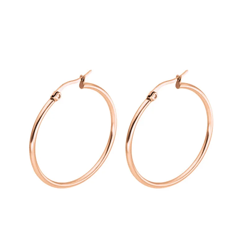 PVD Plated 316 Surgical Large Stainless Steel Hoop Earrings 8cm to 10cm Big Water Proof Stainless Steel hoop Earrings