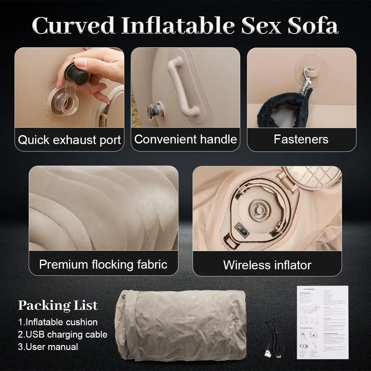 Living Room Sex Sofa Bed PVC Sex Furniture Air Cushion Bdsm Sexy Chair For Couples Chaise Lounge Red Inflatable Large Sofas