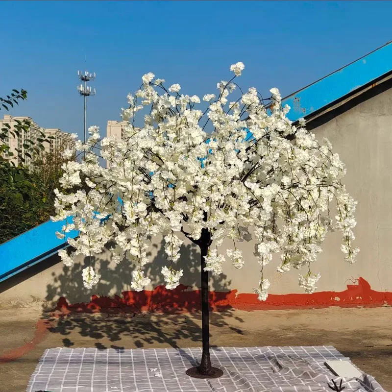 Cherry Blossom TreeDark Green Granland Artificial Flower Silk Flower Arch White Flowers For Arch
