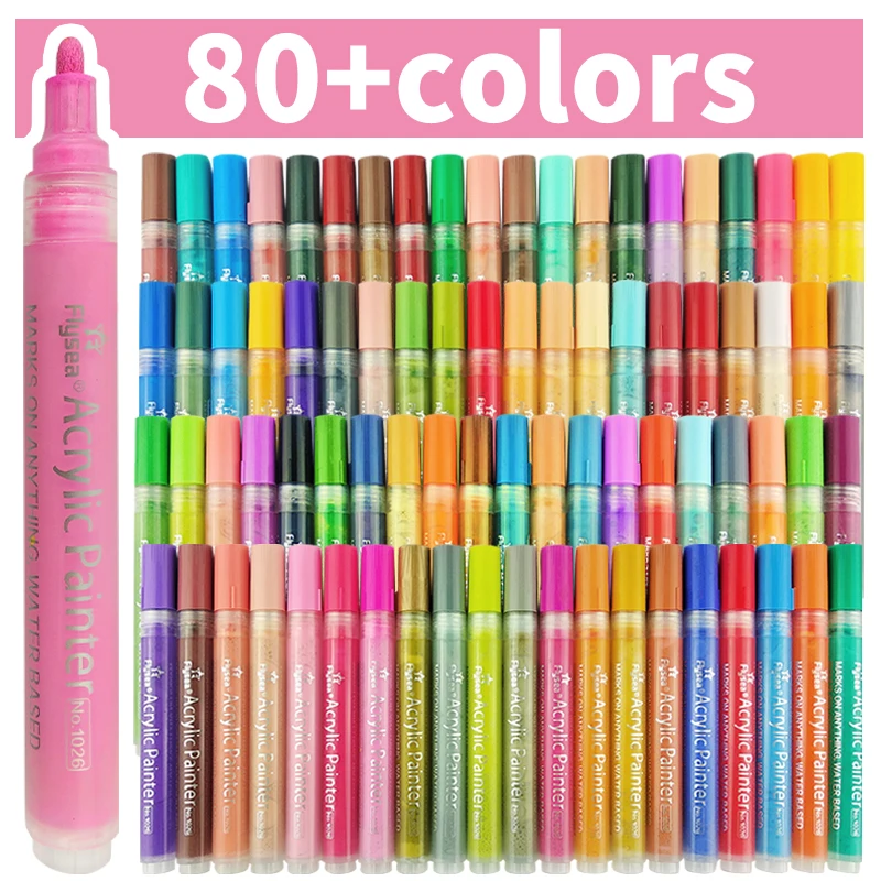 Hot Sell 18 Colors Waterproof Color Alcohol  Marker Pen Set WITH Considerate price