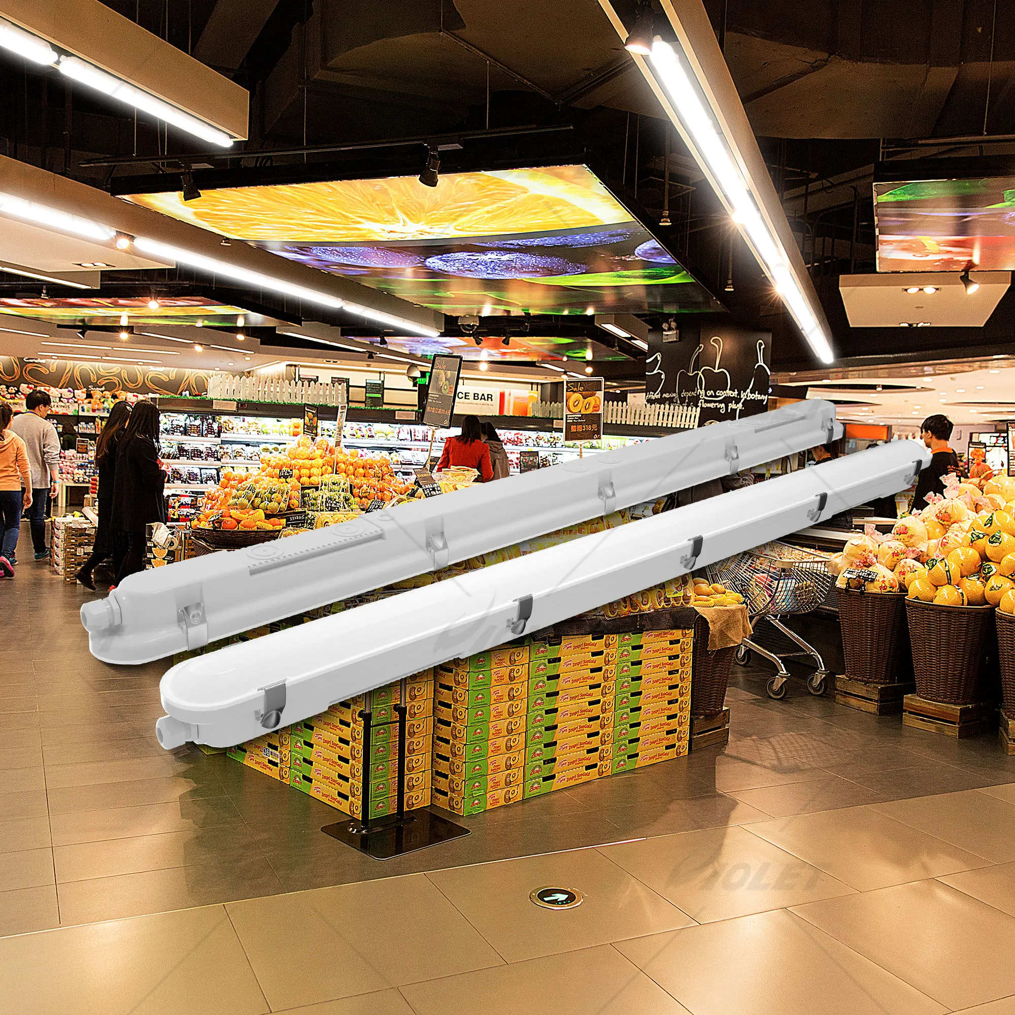 IP65 IK08 LED triproof waterproof outdoor DOB extrusion batten linear light