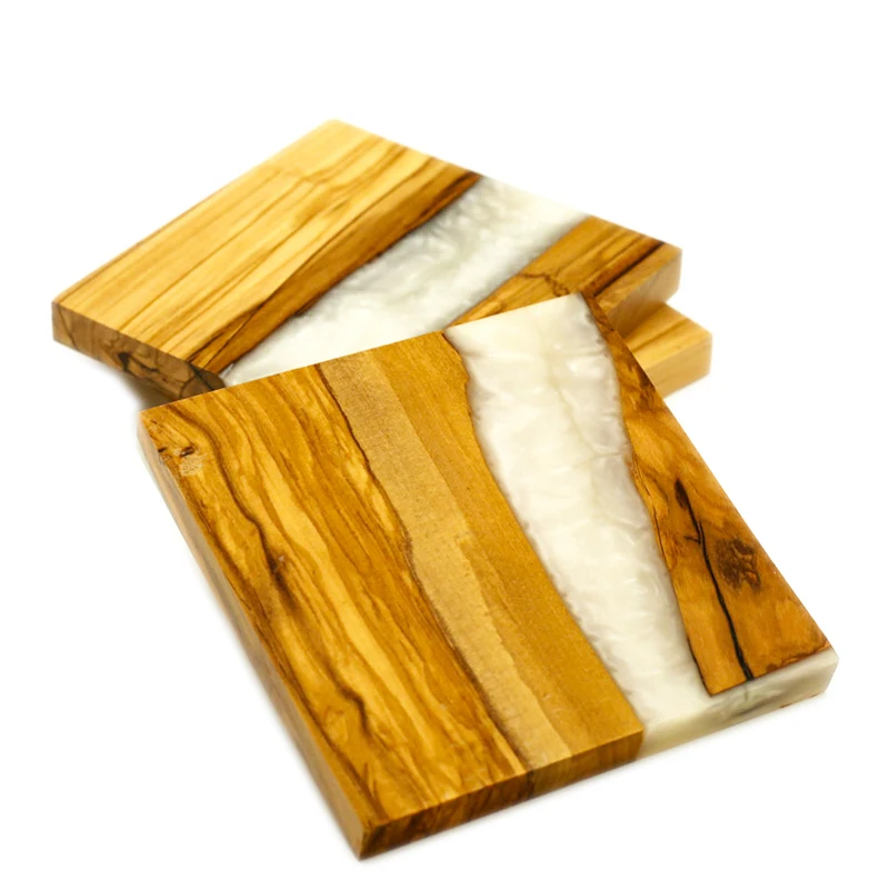 10*10cm blue color rope packing olive coaster resin epoxy for coaster