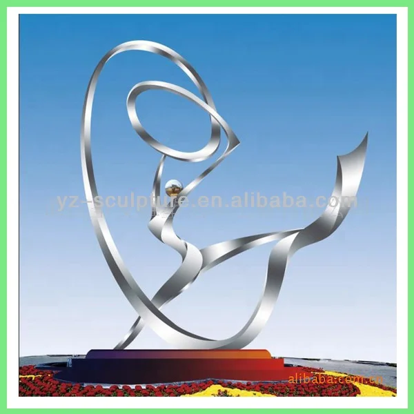 Outdoor Garden Modern Abstract Art Stainless Steel Metal Growing Sculpture for Decoration