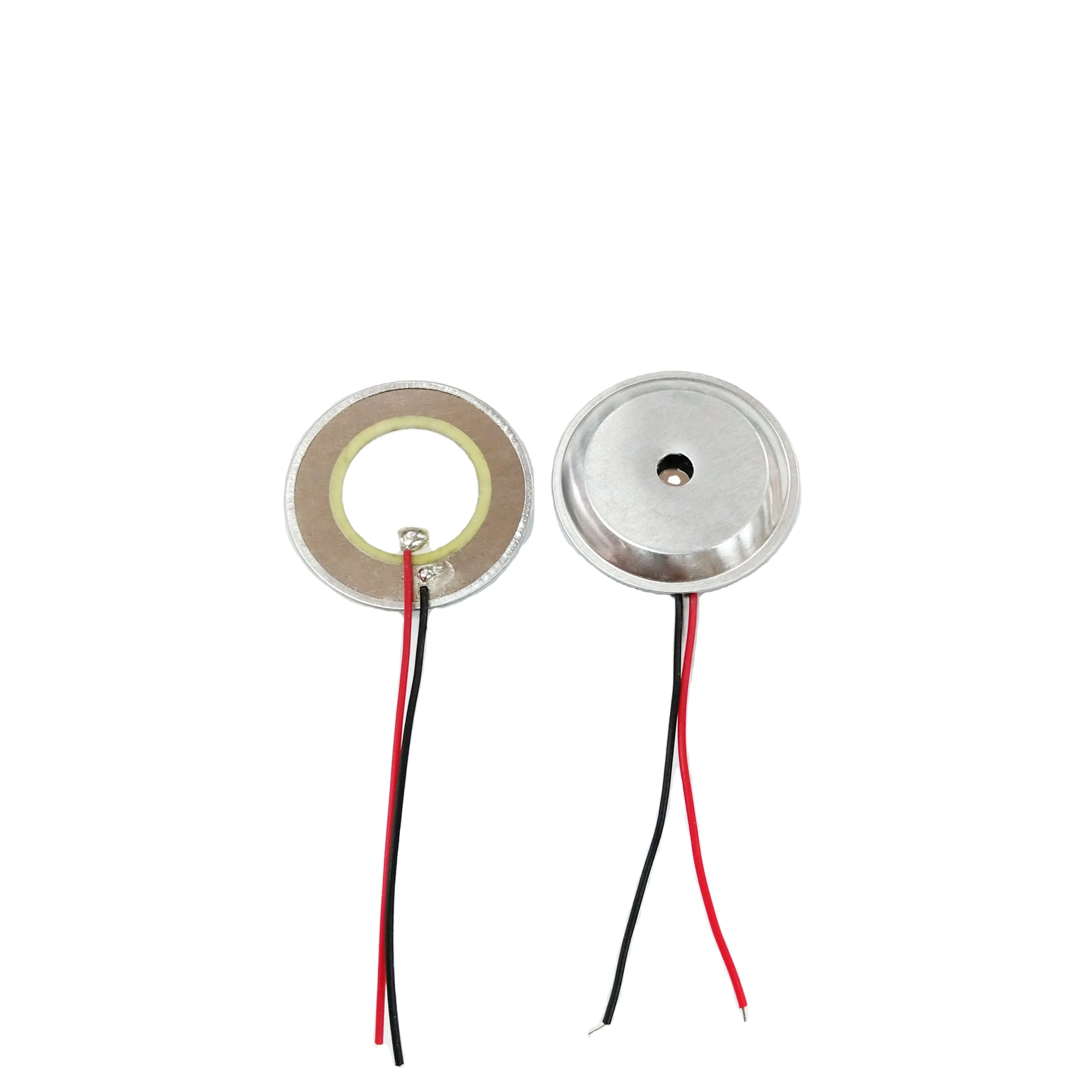 Cheap Dia. 27mm Piezo Ceramic Buzzer Iron Aluminium Case Diode Sound Generator 50mm Wire Length Smoke Alarms