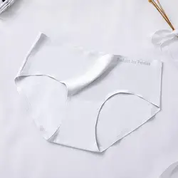 High Quality Mid Waist Briefs Panty Solid Color Traceless Seamless Briefs Ladies Cotton Seamless Underwear For Girls