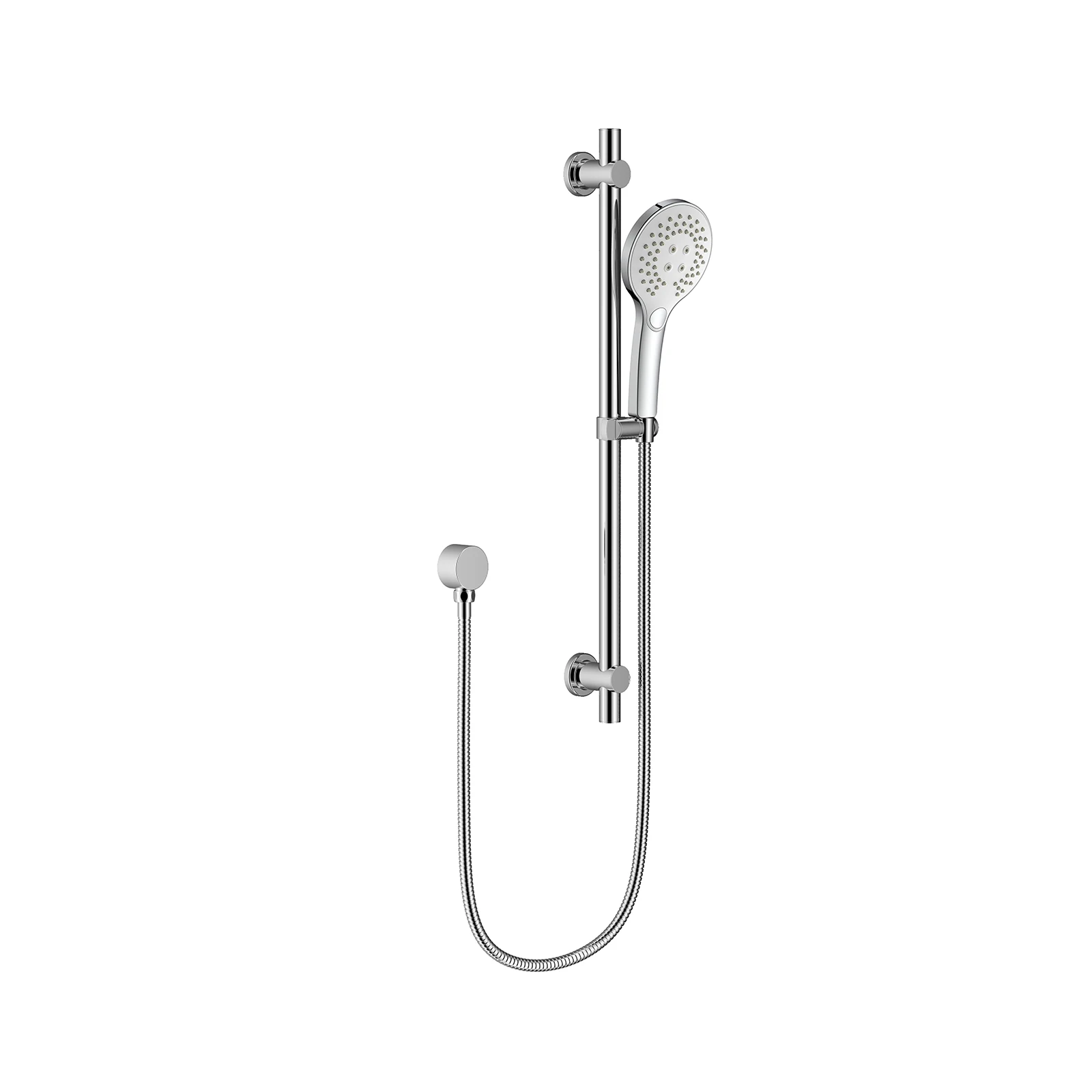 Chrome Wall-Mounted Adjustable Lift Rod With 3-Function Hand Shower Brass Hot And Cold Mixer Valve Body Bathroom Shower Set