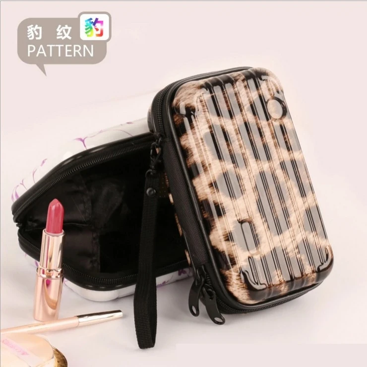 Hot Selling Custom Hard Shell Mini Waterproof Makeup Pouch Travel Carrying Portable Toiletry Case