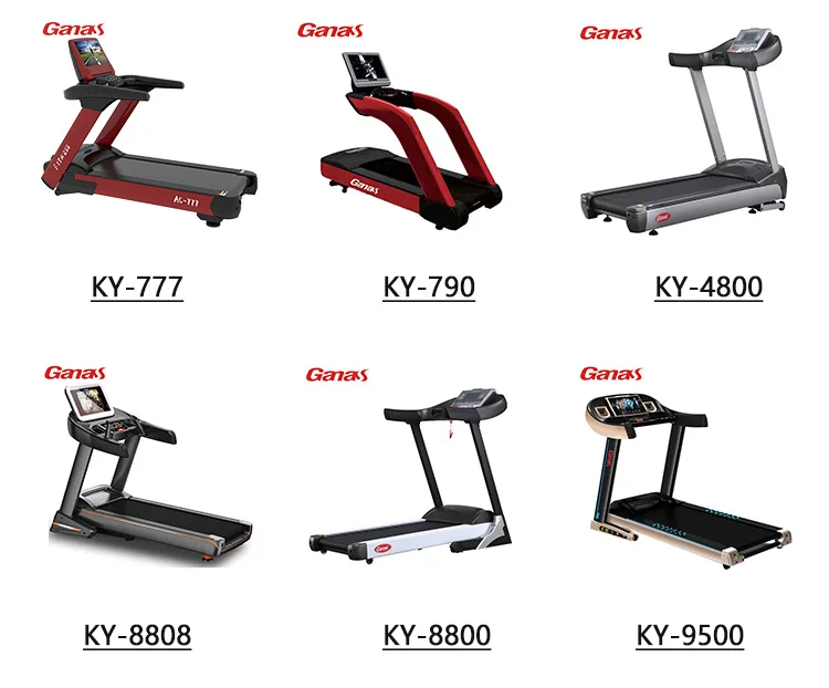 Ganas Professional Gym Commercial ac motor motorized treadmill indoor motorized treadmill