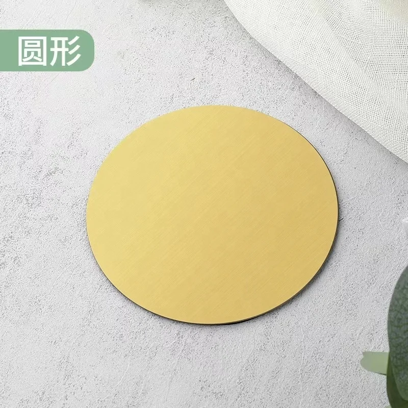 Simple Style Geometric Shapes Stainless Steel Metal Gold Coasters