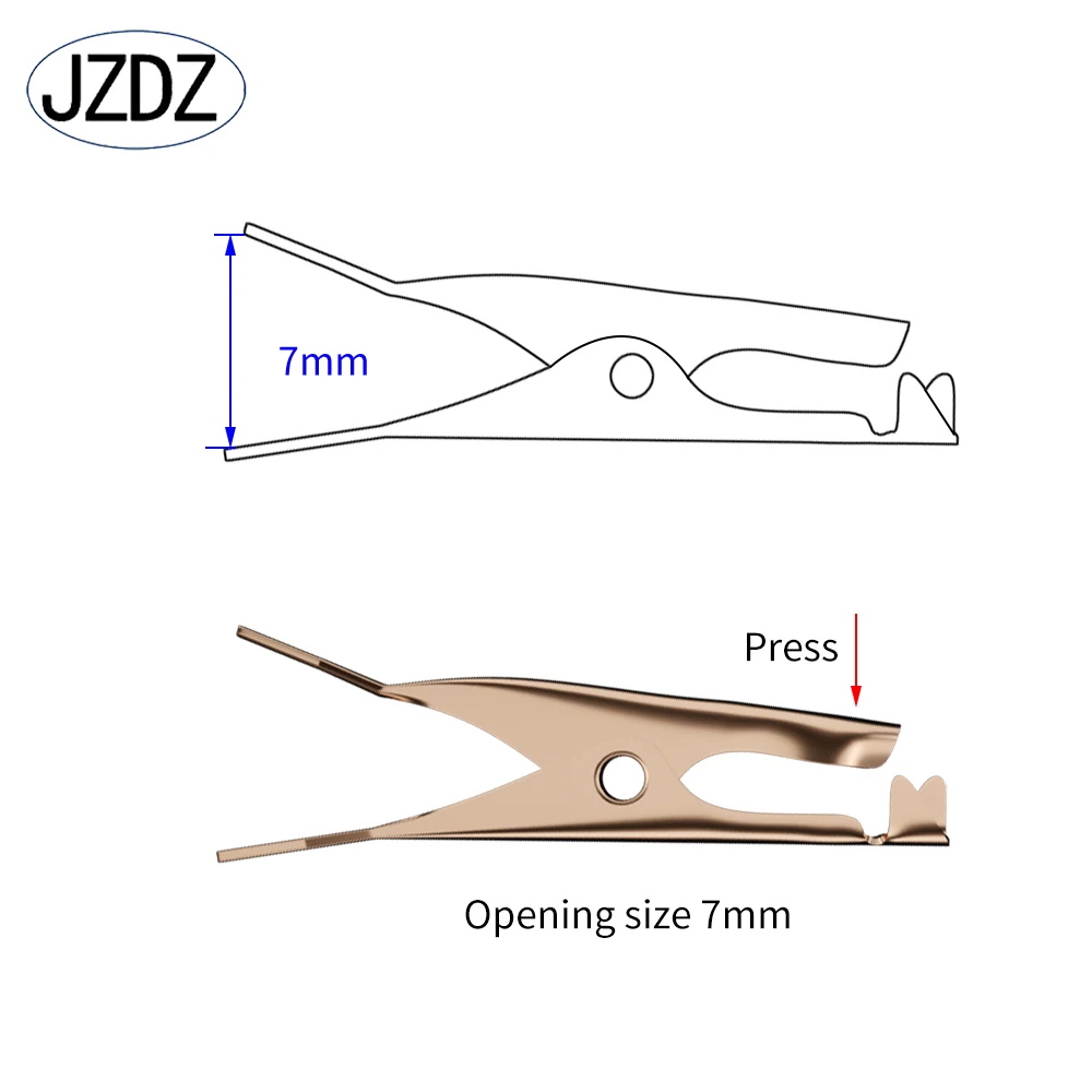 JZDZ J60004   Flat mouth pure copper crocodile clip