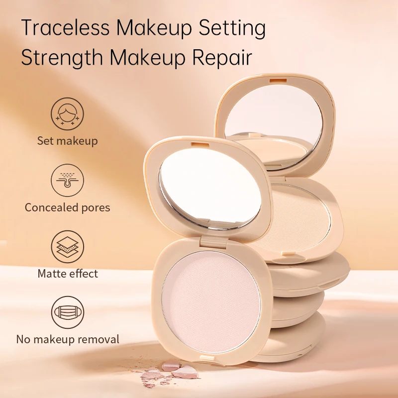 Custom Face Makeup Private Label Press Setting Powder Vegan Matte Foundation Powder Waterproof Smooth Compact Powder