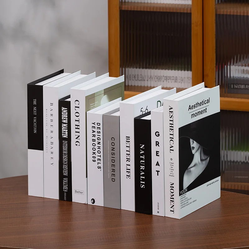 Fashion model faux books for decoration 27cm black gray  decorative books for home stand decor