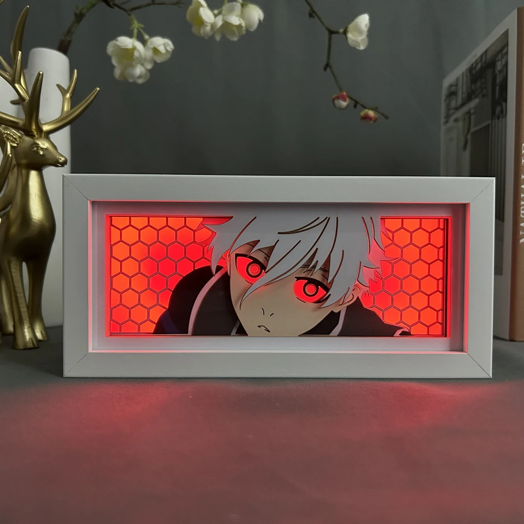 JAPAN  Popular Anime Paper Lamps Anime Paper Carving Lamp Blue Lock Nagi Desktop Ornament Paper Sculpture Lamp Photo Frame Light