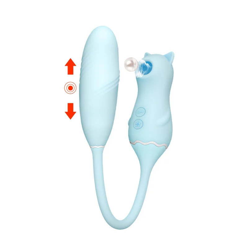 Kovida New Products Silicone 2 Pcs Female Clitoris Massage Licker Nipple Clamps Suck Vibrator Egg Sex Toys
