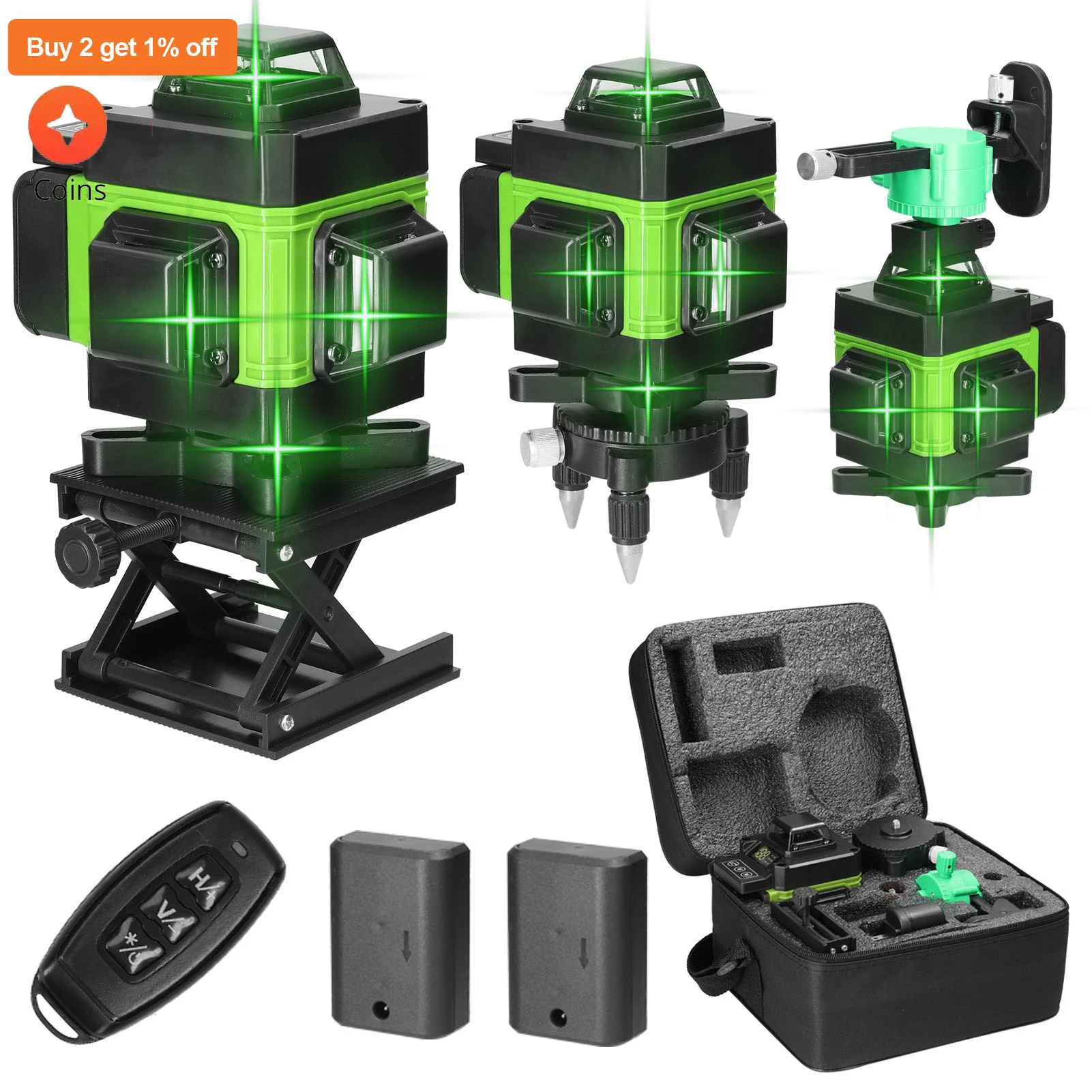 Точное измерение внутреннего и наружного напряжения 100-240 В лазерный уровень 16 линий 4d самовыравнивающийся 360