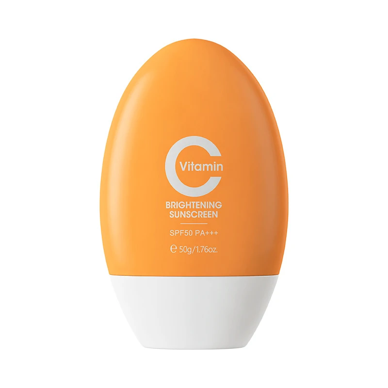 Private Label Summer SPF 50+ Sunscreen Whitening 100% Organic Vitamin C Face Sunscreen 50g