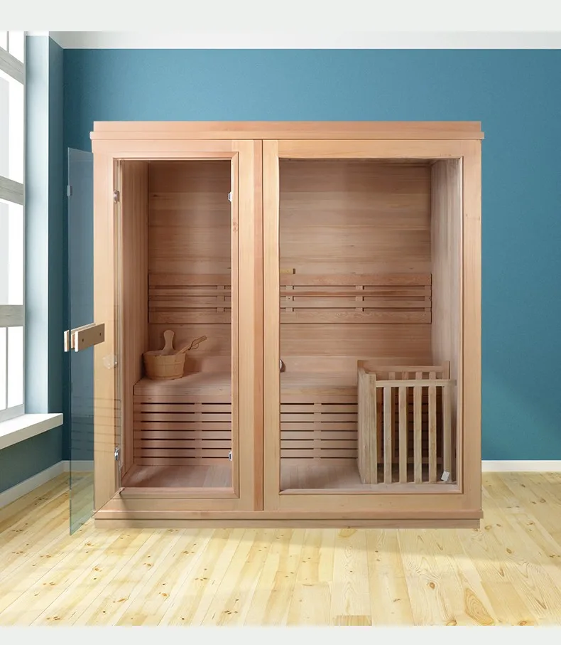 Luxury Rock Sauna Spa Traditional Ozone Wood Steam Sauna Room for Sale