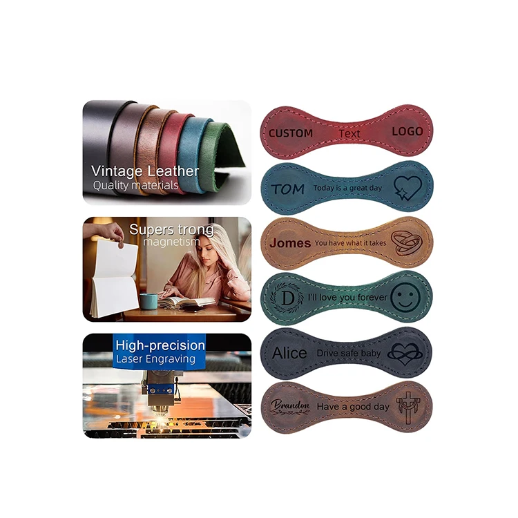 factory Custom Logo Bible vintage color leather bookmark Reading Accessory magnetic bible Book Marks Easy to read For gifts