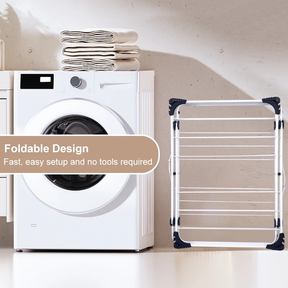 Retractable Stand Collapsible Drying Rack Clothes Korea 3 Layer Drying Clothes Rack For Indoor