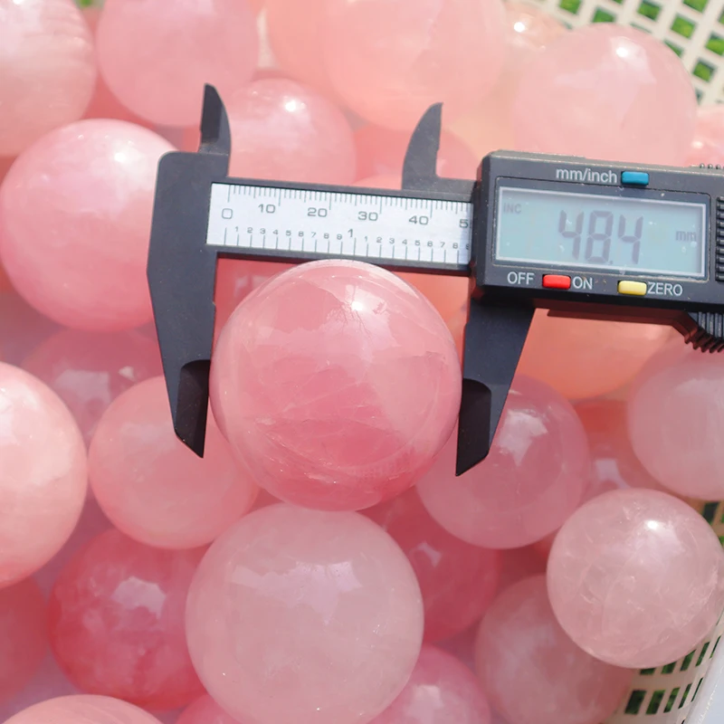 High quality gemstone sphere natural rose quartz sphere 3-5cm Crystals Natural Crystal Bead Suppliers